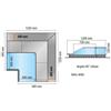 Ristoattrezzature Modello: 113610360242909,Espositore refrigerato ventilato angolo 90° chiuso vetri dritti motore remoto blu +2 +6 °C 122x122 cm altezza 106,4h cm