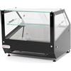Ristoattrezzature Modello: 101552253002,Vetrina frigo 74x60x60h cm refrigerata da banco a due piani nera con vetri dritti motore incorporato e piano liscio