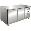 Ristoattrezzature Modello: 102920022255030,Tavolo congelatore refrigerato in acciaio inox 2 porte 136x70x86 h cm -10 -20°C