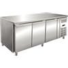 Ristoattrezzature Modello: 102920032256030,Tavolo congelatore refrigerato in acciaio inox 3 porte 179,5x70x86h cm -10 -20°C