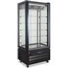 Ristoattrezzature Modello: 108140023582595,Vetrina gelateria ventilata 4 lati in vetro -18 -21°C nero capacità 340 lt 85x65x195h cm