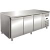 Ristoattrezzature Modello: 102930030042256,Tavolo frigo refrigerato in acciaio inox 3 porte 179,5x70x86h cm -2 +8 °C