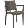 Ristoattrezzature Modello: 9621008024,Sedia trieste con braccioli Moka