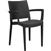 Ristoattrezzature Modello: 9621008025,Sedia trieste con braccioli Antracite