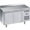 Ristoattrezzature Modello: 93160022261011,Tavolo frigo refrigerato 2 porte in acciaio inox con alzatina -2 +8 °C 136x60x95h cm