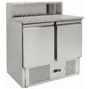 Ristoattrezzature Modello: 102980022269020,Banco frigo saladette con piano in granito 2 porte 90x70x107,5h cm 5 vaschette GN 1/6