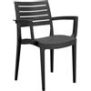 Ristoattrezzature Modello: 9622008025,Sedia firenze con braccioli Antracite