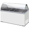 Risto Modello: 10819006261385,Banco vetrina gelati vetri curvi classe A 8 gusti 155,5x63,5x124h cm temperatura -13 -23°C