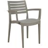 Ristoattrezzature Modello: 9622008030,Sedia firenze con braccioli grigio perla