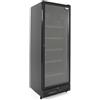 Ristoattrezzature Modello: 114700142632927,Frigo vetrina bibite verticale refrigerata 1 anta in vetro nera +0 +10 °C 450 lt 65x65x179,5h cm