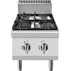Ristoattrezzature Modello: 108310020132626,Cucina a gas 2 fuochi professionale da banco 10.5 kW 40x70x54,7h cm