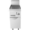 Ristoattrezzature Modello: 108340020622630,Fry top griglia a gas professionale su mobile piastra rigata 10 kW 40x90x114h cm