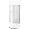 Ristoattrezzature Modello: 103430062982307,Vetrina congelatore gelati verticale ventilata con 3 lati espositivi -18 -23°C 416 lt 68x69,5x200h cm Bianca