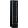 Ristoattrezzature Modello: 119910020362623,Frigo vetrina bibite verticale SLIM refrigerata 1 anta in vetro nera +0 +10 °C 160 lt 39x47,5x188h cm