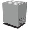 Ristoattrezzature Modello: 103470010442312,Banco gelati a pozzetto da incasso refrigerazione statica 4 pozzetti 156 lt 77x67,9x96,1h cm