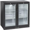 Ristoattrezzature Modello: 103570023022326,Retrobanco refrigerato refrigerazione Roll-Bond con ventilatore di assistenza per bibite 2 porte a battente 201 lt 90x52x90h cm