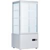 Ristoattrezzature Modello: 115260061742954,Frigo vetrina bibite pasticceria refrigerata 4 lati in vetro bianca 78 lt +2 +10 °C 44,7x40x96,9h cm