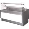Risto Modello: 120960040063288,Banco refrigerato per macelleria e salumeria vetri dritti statico bianco +2 +5 °C con vano riserva 104x78x126h cm