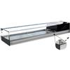 Ristoattrezzature Modello: 97840050061767,Vetrina frigo 1216x410x245h mm refrigerata da banco bianco vetri dritti con motore incorporato con piano liscio