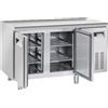 Ristoattrezzature Modello: 108760020112641,Tavolo frigo refrigerato in acciaio inox 2 porte temperatura -2 +8 °C 135x70x85h cm