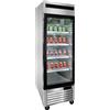 Ristoattrezzature Modello: 8851063001007,Armadio frigo refrigerato in acciaio inox 1 anta in vetro cornice nera a basso consumo energetico 700 lt ventilato 0+8 °C