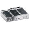 Ristoattrezzature Modello: 112200030162938,Cucina elettrica 6 piastre quadre da banco trifase 24 kW 120x90x25h cm