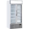 Ristoattrezzature Modello: 1088500137837,Frigo vetrina bibite verticale refrigerata con pannello luminoso pubblicitario 2 ante a battente 882 lt 0 +7 °C