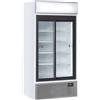 Ristoattrezzature Modello: 1088500237937,Frigo vetrina bibite verticale refrigerata con pannello luminoso pubblicitario 2 ante scorrevoli 795 lt 0 +7 °C