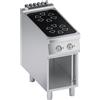 Ristoattrezzature Modello: 112300010142721,Cucina elettrica 2 piastre ad induzione con vano aperto 14 Kw 40x90x85h cm