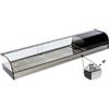 Ristoattrezzature Modello: 97940030060606,Vetrina frigo 1566x410x250h mm refrigerata da banco bianca vetri curvi con motore incorporato e piano liscio