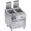 Ristoattrezzature Modello: 112800024002722,Friggitrice a gas su mobile 2 vasche 20+20 lt 80x90x85h cm