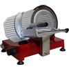 Ristoattrezzature Modello: 12199141017001,Affettatrice per salumi a gravità con affilatoio removibile 0.16 Kw Ø 220 mm rosso