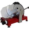 Ristoattrezzature Modello: 12205042013001,Affettatrice per salumi a gravità con affilatoio fisso 0.18 kW Ø 250 mm rosso