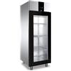 Ristoattrezzature Modello: 104440011063,Armadio congelatore refrigerato in acciaio inox 1 anta in vetro 700 lt ventilato -10 -20°C