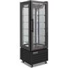 Risto Modello: 108140024503004,Vetrina pasticceria ventilata 4 lati in vetro 0 +8°C nero capacità 319 lt 65x65x195h cm