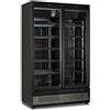 Ristoattrezzature Modello: 115740022193010,Espositore murale refrigerazione ventilato 2 ante 0 +10°C nero 1000 lt 125,3x71x199,7h cm