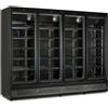 Risto Modello: 115740022213012,Espositore murale refrigerazione ventilato 4 ante 0 +10°C nero 2060 lt 250,8x71x199,7h cm