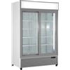 Ristoattrezzature Modello: 9832170014006,Frigo vetrina bibite refrigerata con microventilazione doppia anta scorrevole in vetro termetro digitale 534 lt +0 +10 °C bianco