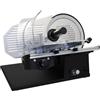 Ristoattrezzature Modello: 10159001013009,Affettatrice per salumi a gravità con piano d'appoggio ampio lama in acciaio cromato Ø 250 mm linea PRO Black