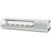 Ristoattrezzature Modello: 98410220061784,Vetrina frigo sushi 152,9x42x26,5h cm 6 gn 1/3 refrigerata da banco bianca con vetri curvi e motore incorporato