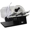 Ristoattrezzature Modello: 10159001014009,Affettatrice per salumi a gravità con piano d'appoggio ampio lama in acciaio cromato Ø 300 mm linea PRO Black
