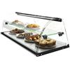 Ristoattrezzature Modello: 105392427,Vetrinetta neutra con vetri curvi 2 piani espositivi 84x38x29h cm