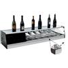 Ristoattrezzature Modello: 98720090060613,Vetrina frigo 1926x410x300h mm 8 vaschette gn 1/3 refrigerata da retrobanco bianca vetri dritti specchio interno con motore incorporato