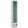 Ristoattrezzature Modello: 98781806036006,Frigo vetrina bibite refrigerata SLIM statica con Luci led termometro digitale 0+10°C 390x475x1880h mm 160 lt bianco