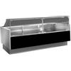 Ristoattrezzature Modello: 115640020023021,Banco refrigerato ventilato nero per macelleria e salumeria +2+5°C con vano riserva 133x117,5x120h cm vetri dritti