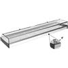 Risto Modello: 98940030110692,Vetrina frigo 1216x380x180h mm refrigerata da banco argento con vetri retti, piano liscio, porte a ribaltina e motore remoto incluso