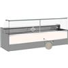 Risto Modello: 11068060952806,Banco refrigerato statico con vano riserva per salumeria e macelleria vetri apribili verso l'alto tortora +4 +6°C 150x98x127h cm