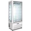 Ristoattrezzature Modello: 108140063582595,Vetrina gelateria ventilata 4 lati in vetro -18 -21°C bianco capacità 340 lt 85x65x195h cm