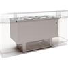 Ristoattrezzature Modello: 7623005098,Banco gelati a pozzetto grezzo in acciaio inox refrigerazione statica 10 pozzetti 410 lt 144,2x71x100,7h cm