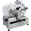 Ristoattrezzature Modello: 11106024014149,Affettatrice per salumi automatica sistema biella-manovella professionale affilatoio fisso lama cromata Ø 300 mm 0.23 kW